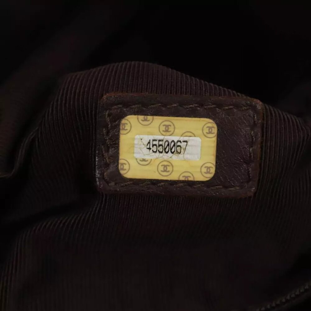 CHANEL Tote Bag Suede Brown Gold CC Auth ep5443 - Picture 13 of 16
